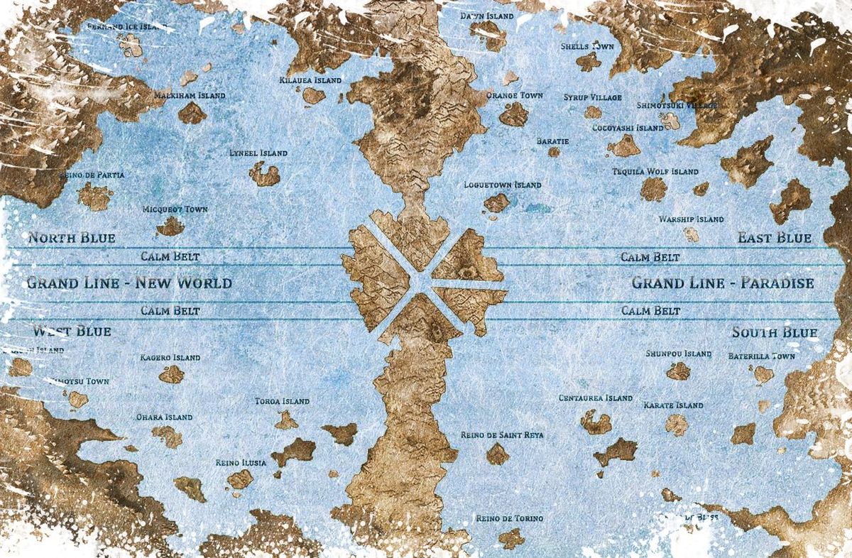 Mapa del mundo de One Piece